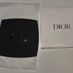 Dior Sleek Black Compact Mirror with Logo